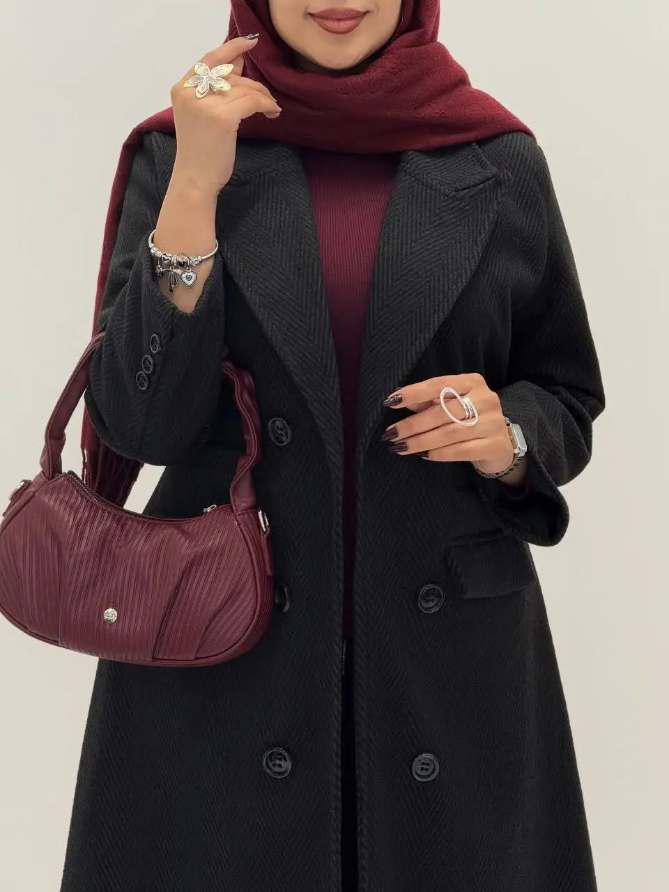 3646-پالتو مزونی گلشیفته ( ایراددار )